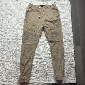 Denim Co. Khaki Cuff Biker Joggers w/ Drawstring Men’s M